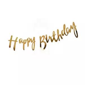 하노샵 생일 축하 가랜드 금색 생일현수막 벽면장식