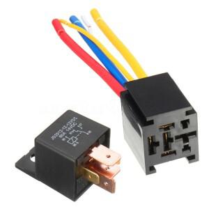 80A DC 12V/24V 4 5 핀 4p 5p 방수 자동차 릴레이 12V 24V 헤드 라이트 에어컨 소켓
