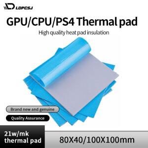 Ldpcsj 24W/Mk Gpu Cpu 열 패드 라디에이터 냉각 전도성 실리콘 80X4 0/100X100Mm 고 단열