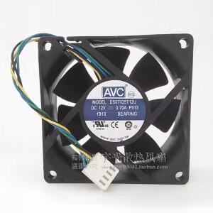 냉각 선풍기 4 핀 PWM CPU PC 케이스 AVC DS07025T12U 70mm 7cm 7025 70x70x25mm DC 12V 0.7A