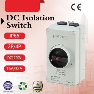 태양 스위치 광전 2P 4P 1200V DC 32A PV 에너지 시스템 인버터 용 IP66 절연체