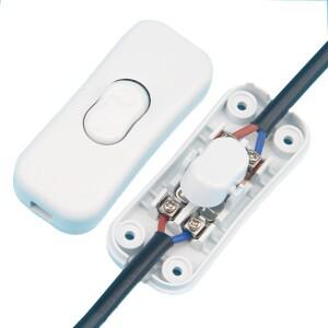 전등 스위치 흰색 110 -250V 인라인 ON/OFF 테이블 책상 램프 코드 케이블 토글 로커 LED 조명 제어용