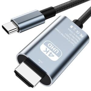 HDMI 어댑터 USB  C MHL 케이블 땋은 4K HD 비디오 컨버터 프로젝터 모니터 TV 용 HDTV 코드 호환 HP 호환