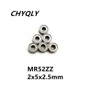 50Pcs MR52ZZ L-520ZZ 2x5x2.5mm 깊은 홈 볼 베어링 소형 모델 키덜트 고급 고