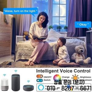 Tuya WiFi 스마트 천장 조명 RGBCW Led 샹들리에 24W 220V 침실 Alexa Google 홈