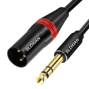 1/4인치 TRS-XLR 남성 케이블 밸런스드 6.35mm TRS 플러그-3핀 XLR 남성-XLR 마이크