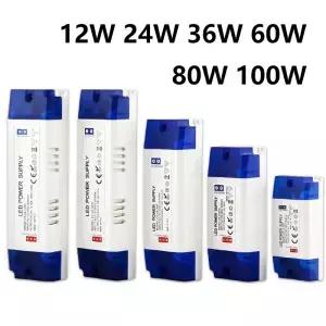 LED 조명 변압기 100W 80W 60W 36W 24W 12W 드라이브 전원 어댑터 AC 12V 24V 조명기구 라이트 스트립