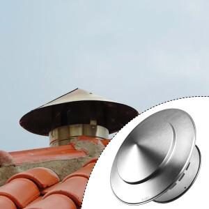 75-200mm Stainles 강철 굴뚝 캡 외벽 공기 배출구 환기 덕트 지붕 캡용 파이프 배기 후드
