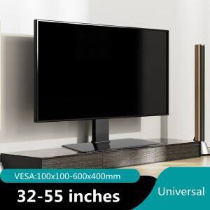 [호환품]32''-55'' LCD/LED 바닥 마운트 철 TV 스탠드 높이 조절 가능 범용 회전 VESA:600x400mm 최대 40KG
