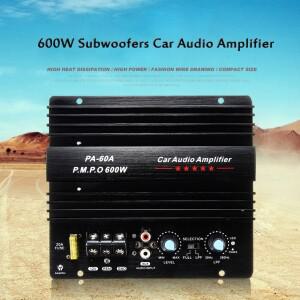 PA-60A 스피커 앰프 보드 무손실 서브우퍼 베이스 모듈 내구성 모노 채널 12V 600W 고출력 자동차 오디오