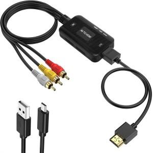 RCA 케이블 비디오 어댑터 to HDMI HD 링크 오디오 컨버터 AV 1080P