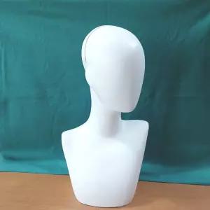 머리둘레 55cm 화이트 가발 모자 마네킨 디스플레이 모델걸이 진열 옷스탠드 미니어처전시 마네킹 미니킹