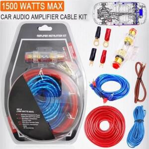 1500W 자동차 전력 증폭기 배선 키트 8GA RCA 전원 케이블  퓨즈 홀더 서브우퍼 스피커 라인 차량  부품