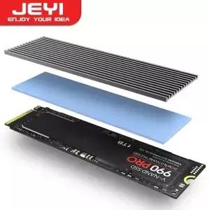 JEYI M.2 SSD 방열판 알루미늄 라디에이터 2280 노트북 데스크탑 용 실리콘 열 패드가있는 솔리드 스테이트