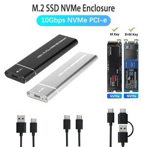 M2 SSD 케이스 NVMe SATA 듀얼 프로토콜 10Gbps USB C 3.1 Gen2 외장 2230/2242/2260/2280