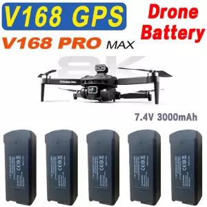 V168 8K GPS 드론/RC Quadcopter Pro Max 드론 예비 배터리 Dron 부품 액세서리 용 7.4V 3000mAh