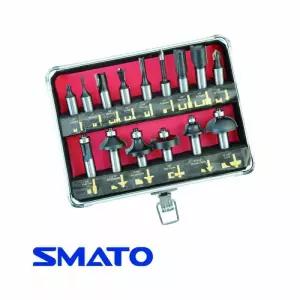 스마토 루터 비트 세트 15pcs SM-RB1215전동공구 기용 절단 기타 루터날 빗트 절삭 목공