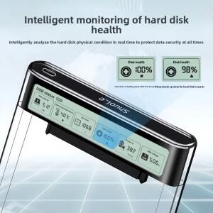 2.5인치 투명 HDD 외장 케이스 스마트 호환 디스플레이 USB3.2 Gen2 SATA SSD 수납함 (노트북 PC용)