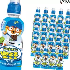 (올핀)뽀로로 밀크맛 음료 235ml 24개 아이 소풍용 우유음료