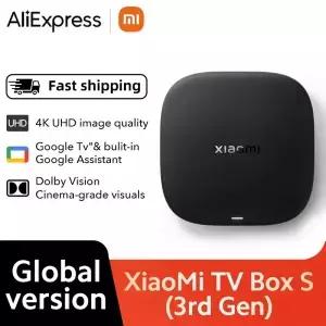 글로벌 버전 미 TV 박스 S 3세대 블루투스 5.2 4K UHD Wifi6 2GB 어시스턴트 스마트 미디어 컨트롤