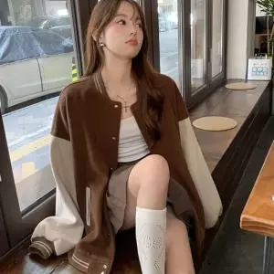 친절한탄씨 여성 기모 야구 점퍼 베이직 오버핏 여성야구점퍼 20대겨울야구점퍼 베이직점퍼