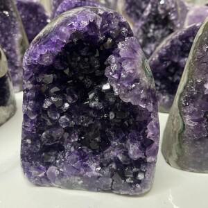 Geode 브라질 자수정 천연 광물 표본 원시 석영 보라색 크리스탈 치유 돌 홈 인테리어 호환 수집 클러스터
