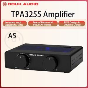 Douk Audi 호환o A5 미니 TPA3255 디지털 전력 증폭기 HIFI 300W 클래스 D 홈 스테레오 스피커 앰프