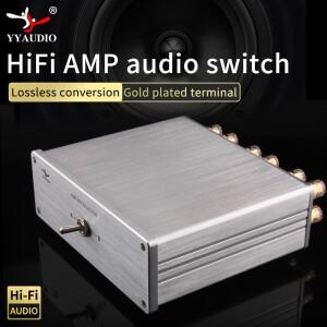 HIFI 무손실 2 IN 1 OUT 오디오 스위처 증폭기 스피커 스위치 변환기 Hifi 용 분배기 선택기 상자