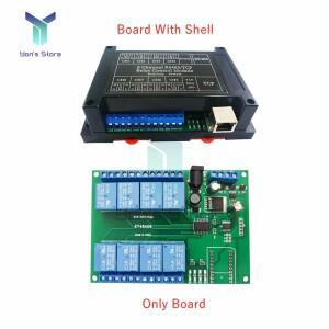 DC 12V 8 채널 이더넷 릴레이 네트워크 스위치 Modbus TCP UDP 웹 HTTP RS485 타이머 모듈 ET48A08