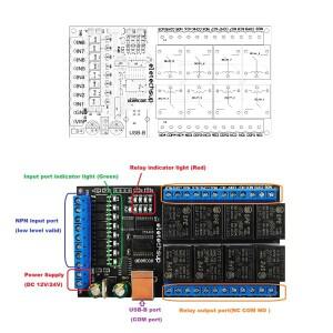 DC 12V 24V 8DI-8DO 산업용 다기능 USB 릴레이 보드 PC UART COM 스위치 모듈(입력 표시등 포함)