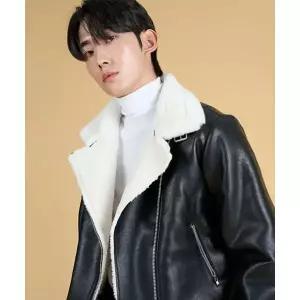 콜릿 KOLEAT 남녀공용 벨트탈부착 크랙 오버핏 무스탕 자켓 Black_White KL더블유엠씨 WMC ROVJ_W 3703978