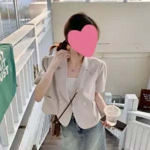 봄옷 여자 2컬러 여름자켓 퍼프소매 원버튼 반팔 자켓