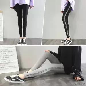 영문스트레이트레깅스 패션 타이즈 트레이닝 할머니 레깅스 쫀