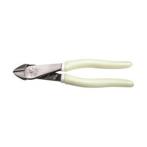 KLEIN TOOLS D200028짧은 날을 가진 GLW 대각선 절단기 8인치 | 미국산 시야가 밝은 야광 손잡이가 있는 절단 플라이어