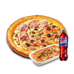 (미스터피자) 하프앤하프M+오븐스파게티+콜라1.25L