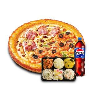 (미스터피자) 하프앤하프M+홈샐러드+콜라1.25L