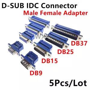 D SUB IDC 커넥터 9 15 25 37핀 남성 여성 차폐 커버 어댑터 DB9 DB15 DB25 DB37