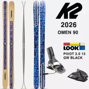 2026시즌 케이투 프리스타일 올마운틴 스키 K2 SKI OMEN 90+LOOK PIVOT 2.0 13 GW BK METAL