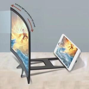 (12인치 대형 스크린 3D HD 증폭기 곡선형 휴대폰 핸드폰 확대기 스마트 호환폰 비디오 스탠드 홀더)