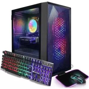 HOME.HOME.조립 완료된 게이밍 PC 데스크탑 AMD 라데온 RX 550 4G GDDR5 코어 I5 3.3Ghz 최대 16G 램 512G