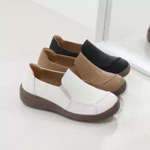제이슈 천연소가죽 데일리잇템 스티치 슬립온 4.5cm