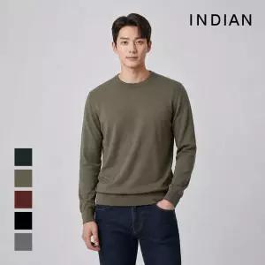 [INDIAN] 울혼방 솔리드 라운드넥 니트_MIVBR3F8171