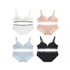 원더브라 Wonderbra 스포츠 아웃밴드 노와이어 브라팬티 8종세트 블루+베이지+화이트+블랙WBW4M22232425AT