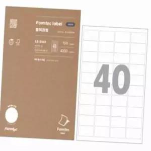 A4용지 라벨지 40칸 바코드 바코드라벨 LS-3102 100매