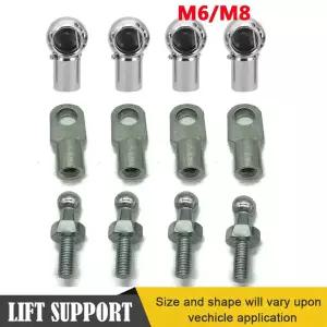 4Pcs M8M6 범용 10mm 후면 부트 전면 보닛 스트럿 엔드 피팅 커넥터 볼 핀 조인트 밸브 스프링 나사