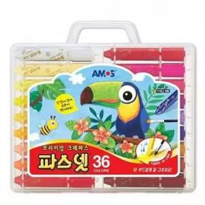 파스넷 36색 아모스크레용 크 어린이용품 미술용품 아모스 NEW 크레용