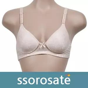 [Sogot]은은한 플라워패턴 노와이어 메쉬 A컵 인견브라0047wv
