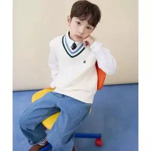 빈폴 키즈 BEANPOLE KIDS Essential 클래식 케이블 니트 베스트 아이보리 BI6151UE10 505409