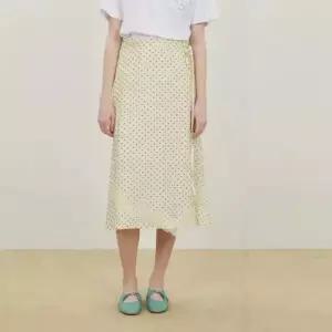 DEWL 레이스 디테일 도트 프린트 스커트 D262MSD049 1182554