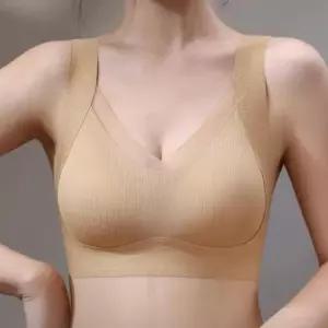 런닝브라 반중력브라 V넥 끈나시 심리스 브라탑 여자